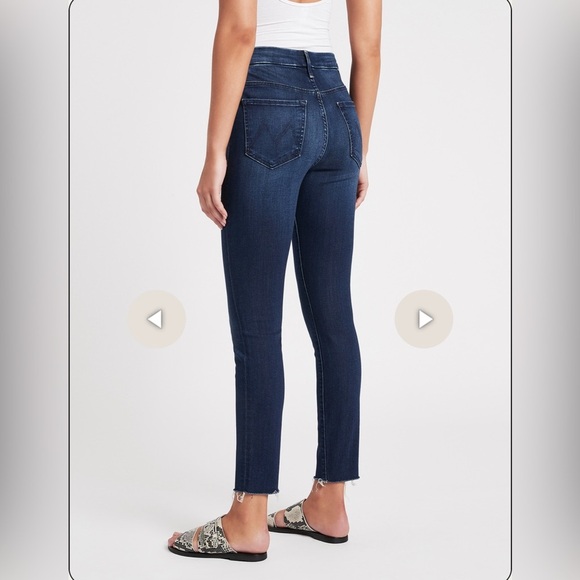 MOTHER HIGH WAISTED LOOKER  ANKLE FRAY JEANS size 24 - Picture 2 of 12